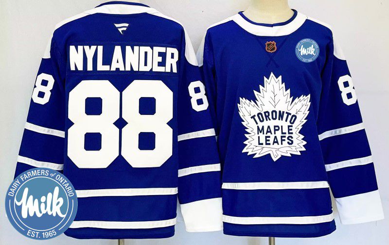 Men Toronto Maple Leafs #88 Nylander Blue Fanatics 2025 NHL Jersey style 2